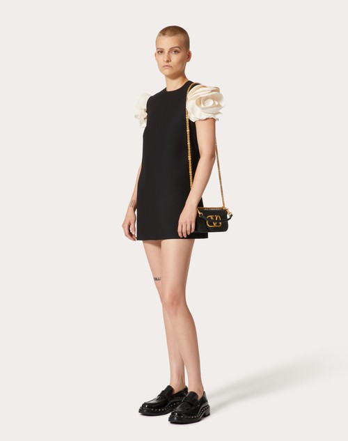 Valentino Garavani small VLogo leather shoulder bag - Black