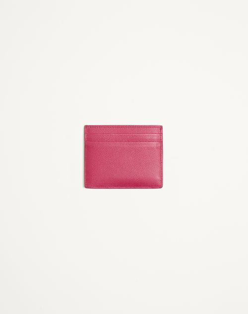 Valentino Garavani - Vlogo Signature Grainy Calfskin Card Holder - Insolent - Woman - Wallets And Small Leather Goods