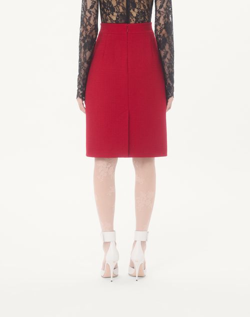 Valentino - Plain Wool Tweed Skirt - Paris - Woman - Skirts
