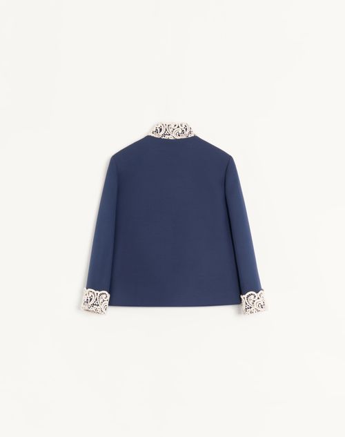 Valentino - Crepe Couture Jacket - Blue - Woman - Jackets And Blazers