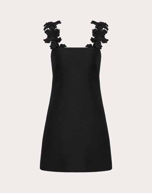Valentino - Embroidered Crepe Couture Short Dress - Black - Woman - Woman Ready To Wear Sale