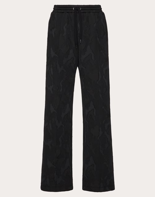 Valentino - Pantalon En Acétate À Motif Camounoir Façon All-over - Noir - Homme - Shorts Et Pantalons