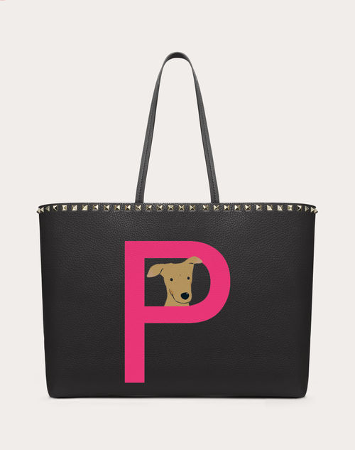 Bolso Shopper Personalizable Rockstud Pet De Valentino Garavani