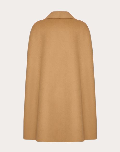 Valentino - Compact Drap Cape - Gingerbread - Woman - Coats And Outerwear