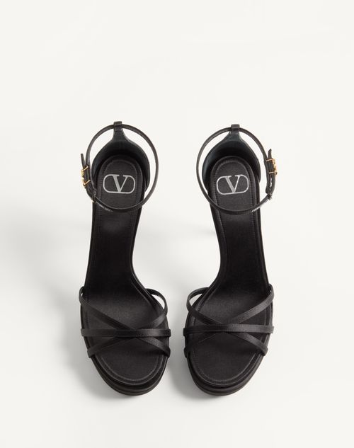 ■VALENTINO GARAVANI■Eveninglam 115 装飾サテンサンダル Valentino Garavani Eveninglam Satin Platform Sandal 120mm