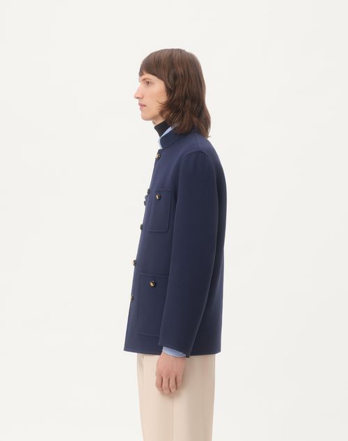 マンダリンカラー ダブルウール ジャケット for メンズ インチ マンダリンカラー ダブルウール ジャケット for メンズ インチ
