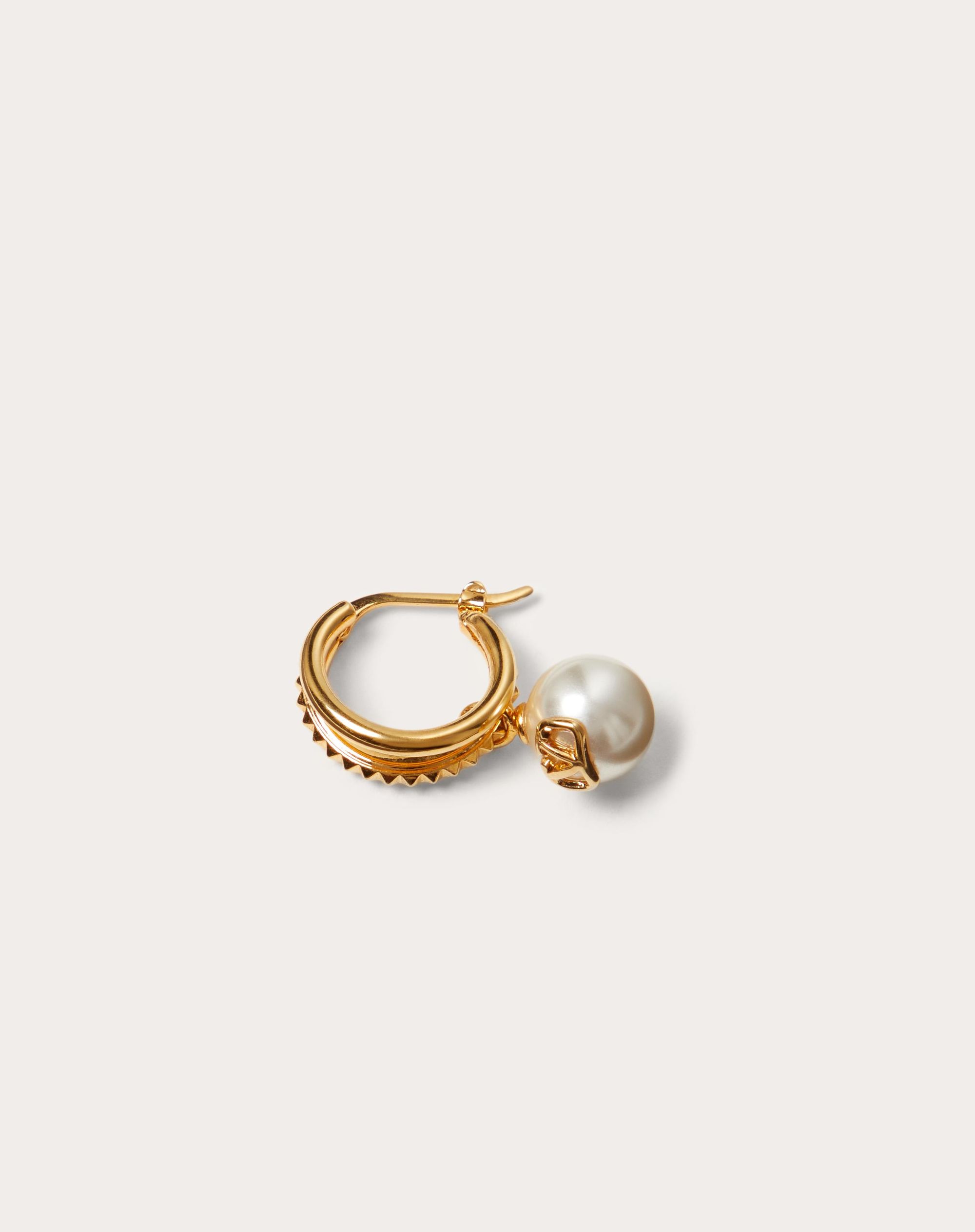 Vlogo Signature Metal Earrings With Swarovski® Pearls for