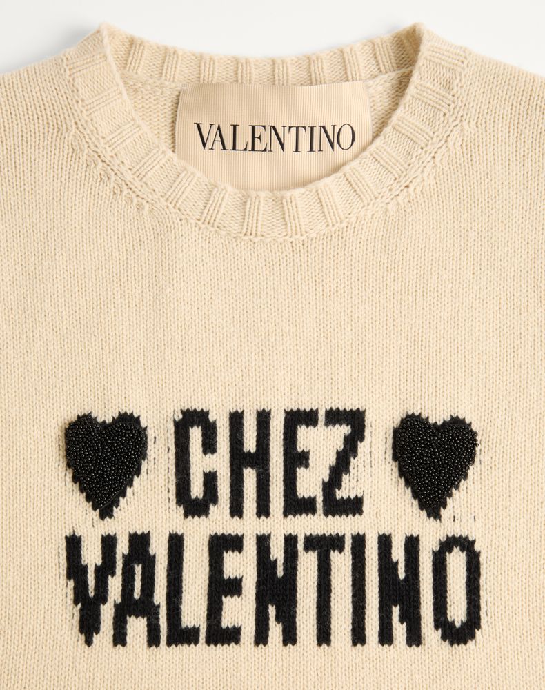 Valentino Chez Sweater Woman Birch/Black Xl
