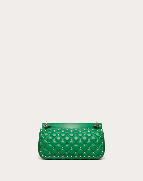 Valentino Green Smooth Leather Rockstud Mini Backpack Bag