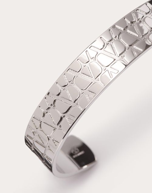 Valentino Garavani - Toile Iconographe Metal Cuff - Palladium - Man - New Arrivals