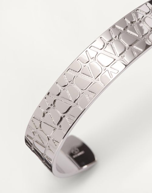 Valentino Garavani - Toile Iconographe Metal Cuff - Palladium - Man - Man Bags & Accessories Sale
