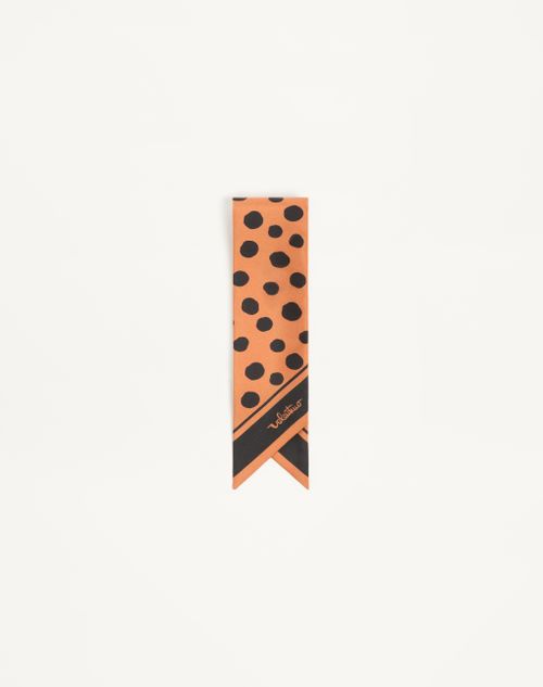 Valentino Garavani - Dalmatian Polka Dot Silk Bandeau Scarf - Brown/black - Woman - Soft Accessories
