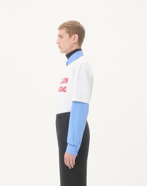 Valentino - Valentino Cotton T-shirt With Apollon/dyonisos Print - White/red - Man - T-shirts And Sweatshirts