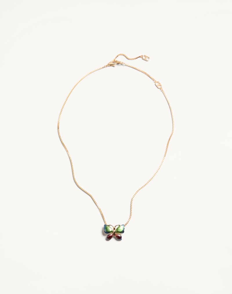 VALENTINO ヴロワールヴォレ メタル x エナメル ネックレス