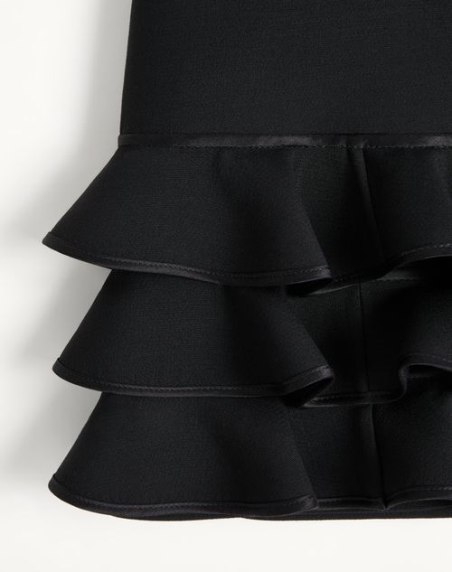 Valentino - Crepe Couture Short Skirt - Black - Woman - Skirts