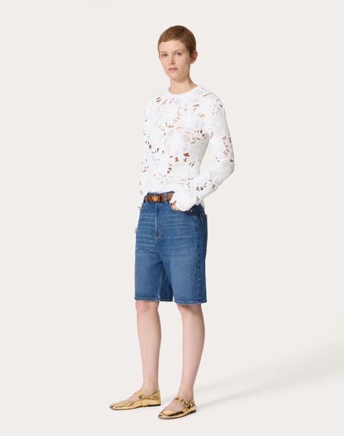 Valentino - Bermudas Aus Denim - Denim - Frau - Denim