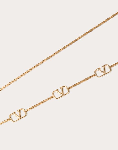 Valentino Garavani - Chez Maison Valentino Metal Necklace - Gold - Woman - Chez Maison Valentino Jewellery - Accessories