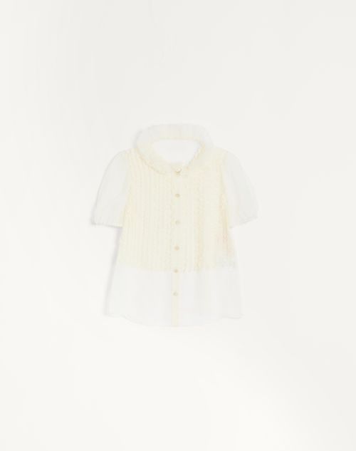 Valentino - Camicia In Chiffon - Avorio - Donna - Camicie E Top