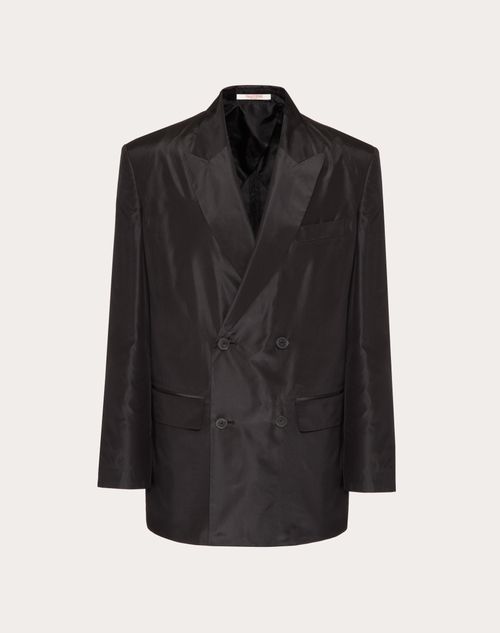 Valentino - Double-breasted Washed Taffeta Jacket - Black - Man - Man Ready To Wear Sale