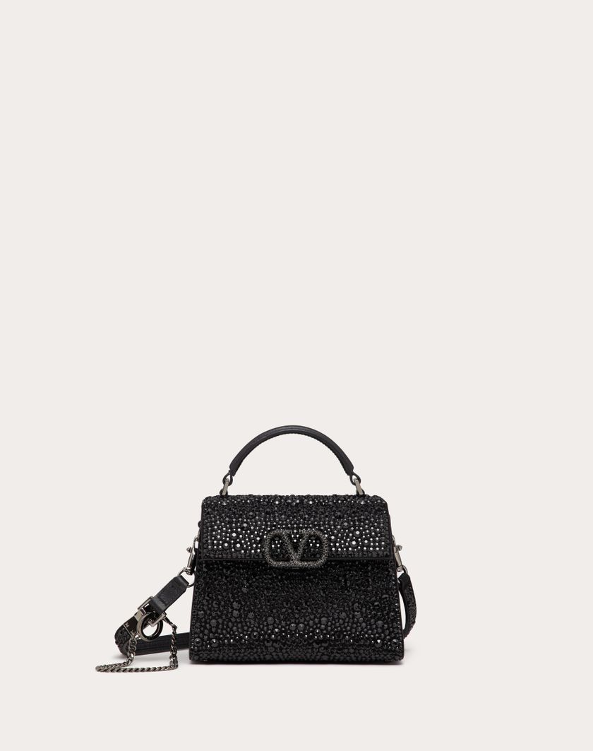 Valentino Handbags Borsa A Mano Mini Vsling Con Ricamo Sparkling per Donna in Nero | Valentino IT