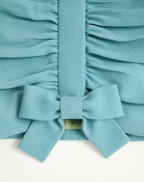 Valentino - Crispy Light Wool Jacket - Azure - Woman - Jackets And Blazers