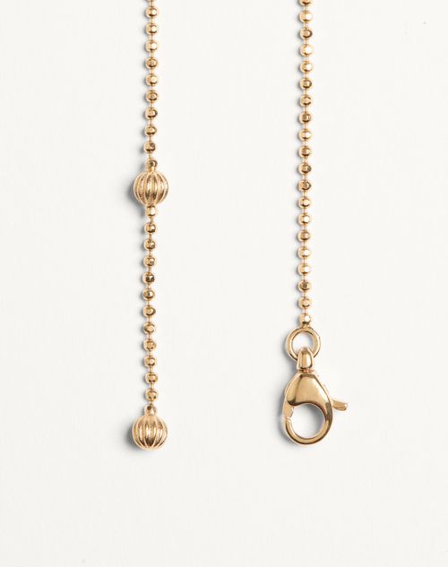 Valentino Garavani - Ovalette Necklace In Metal And Swarovski® Crystals - Gold/crystal - Woman - Jewellery