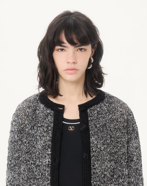 Valentino - Cotton Jersey Top - Black/white - Woman - T-shirts And Sweatshirts