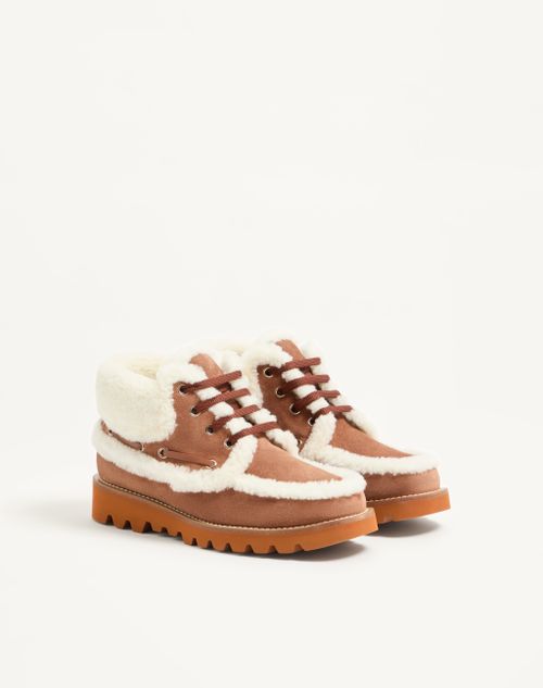 Valentino Garavani - Desert Boot - Tobacco/natural - Woman - Boots And Ankle Boots