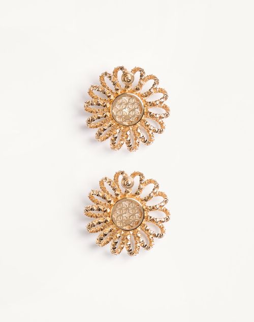 Valentino Garavani - ヴァレンティノ サンファン メタル X パール X クリスタル ピアス - ゴールド/マルチカラー - ウィメンズ - ファッション ジュエリー