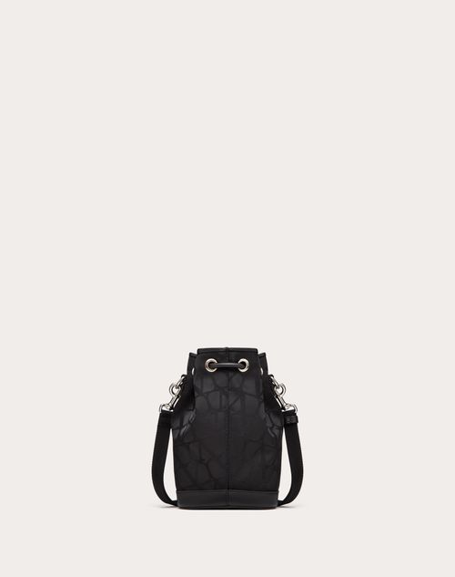 Valentino Garavani - Mini Black Iconographe Nylon Bucket Bag - Black - Man - Man View All