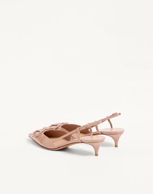 Valentino Garavani - Vlogo Signature Patent Leather Slingback Pump 40mm / 1.6 In. - Rose Cannelle - Woman - Pumps