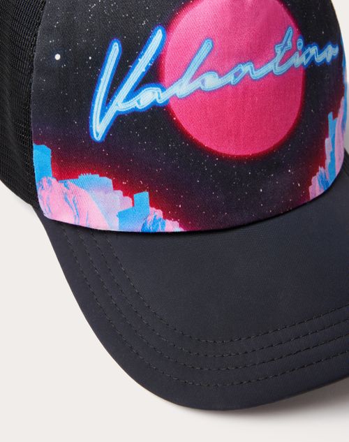 Valentino Garavani - Neon Universe Baseball Cap - Navy/black - Man - Man Bags & Accessories Sale