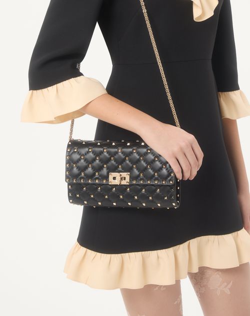 Valentino Garavani - Rockstud Spike Nappa Leather Crossbody Clutch Bag - Black - Woman - Clutches