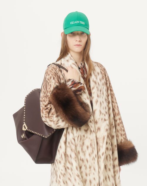 Valentino - ヴァレンティノ リンクス フォーヴ エクラ ウール X シアリング コート - ベージュ/ブラウン - ウィメンズ - コート & アウター