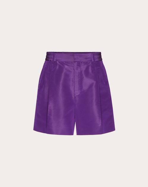 Valentino - Silk Faille Shorts - Purple - Man - Man Ready To Wear Sale