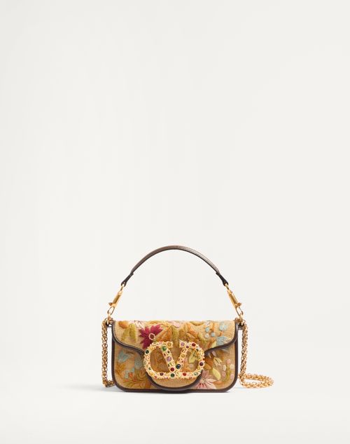 Valentino Garavani Locò Small Shoulder Bag Embroidered With Valentino Garavani Locò Small Shoulder Bag Embroidered With