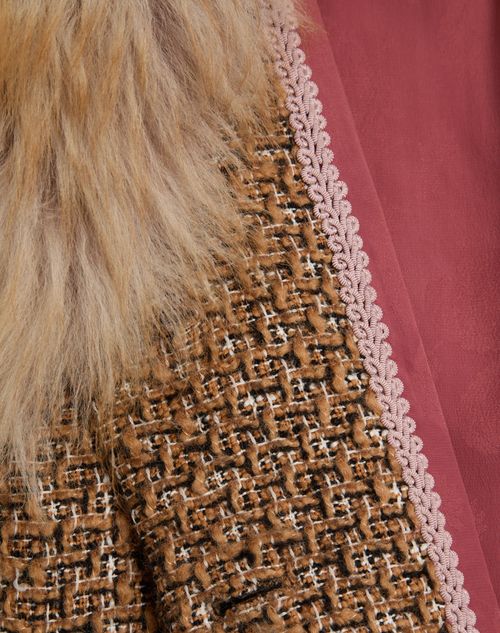 Valentino - Fantasy Tweed Coat - Brown/multicolor - Woman - Coats And Outerwear