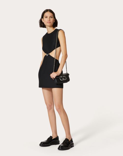 Valentino - Crepe Couture Short Dress - Black - Woman - Shelf - Pap 