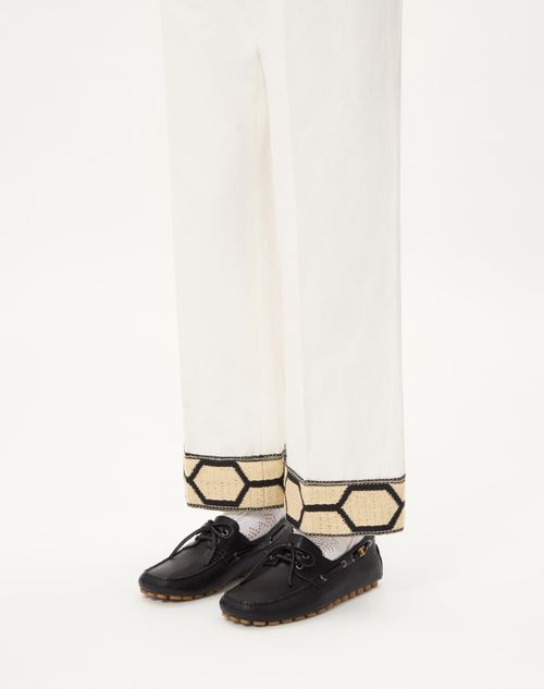 Valentino Garavani - Driver Fastaway Buffalo Loafer - Black - Man - Loafers And Driver
