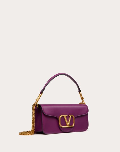 Valentino Garavani - Locò Calfskin Shoulder Bag - Prune - Woman - Bags