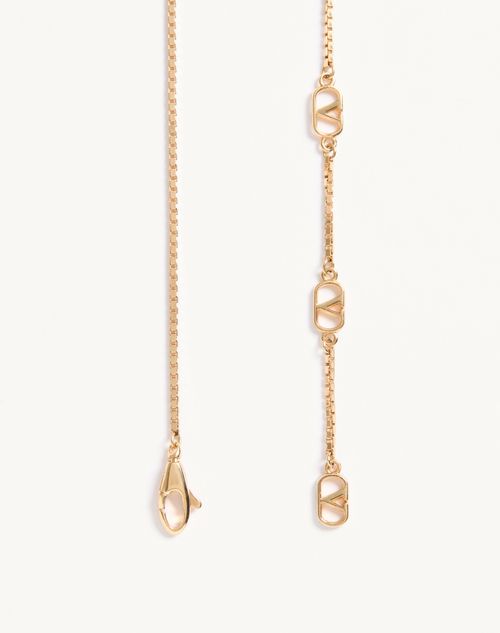 Valentino Garavani - Vlogo Signature Metal And Swarovski® Crystal Necklace - Gold/crystal - Woman - Jewelry