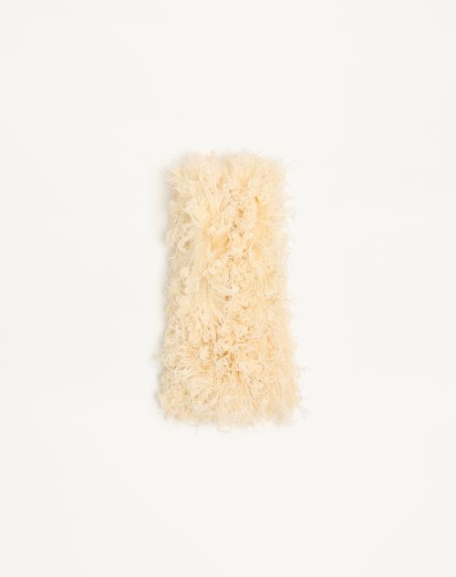 Valentino Garavani - Valentino Feathers Scarf With Ostrich And Turkey Feathers - Cream - Woman - Soft Accessories