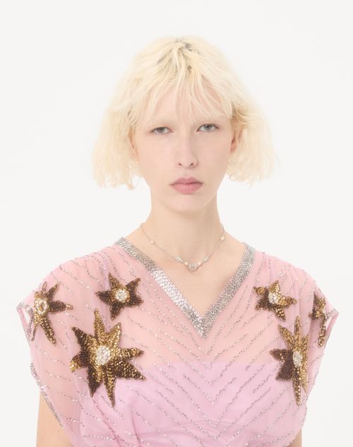 Valentino Garavani - Ovalette Necklace In Metal, Pearls, And Swarovski® Crystals - Rhodium - Woman - Accessories