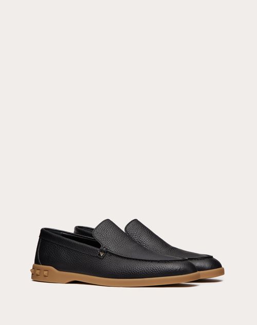leather slip on loafers