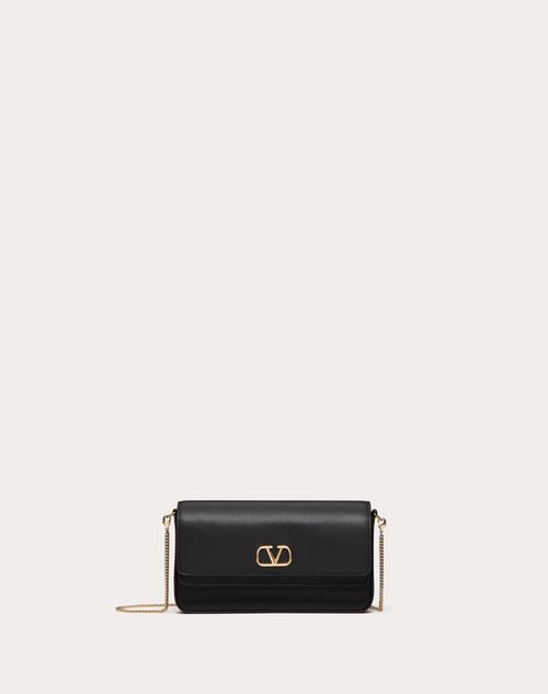 Valentino Garavani - Vlogo Signature Calfskin Mini Bag - Black - Woman - Clutches