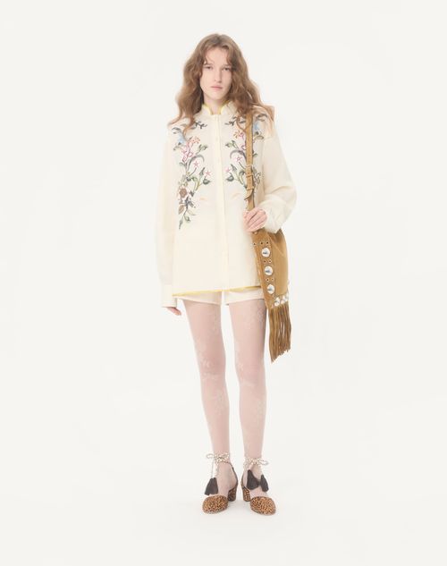 Valentino - Denim Shorts - Ivory - Woman - Denim