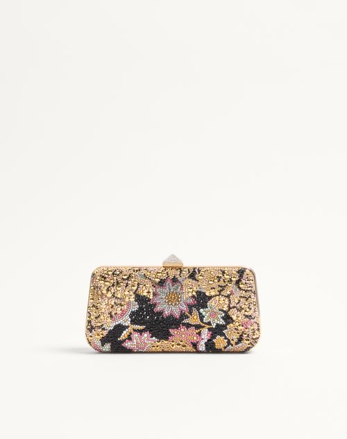 Valentino Garavani - Carry Secrets Minaudiere With Rhinestones Apres L'hiver Motif - Multicolour/crystal - Woman - Clutches