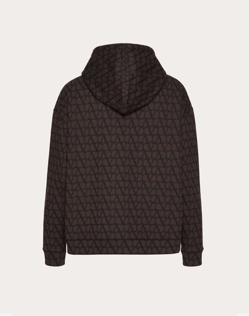 Valentino - Cotton Hooded Sweatshirt With Toile Iconographe Print - Black - Man - T-shirts And Sweatshirts