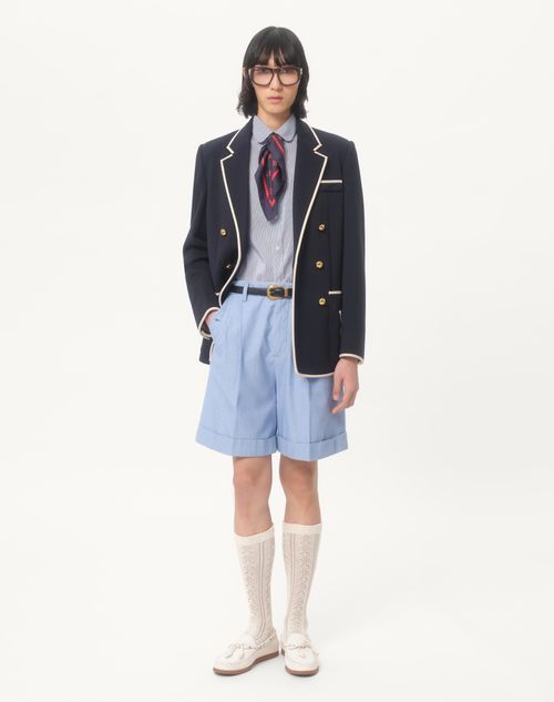 Valentino - Cuffed Denim Bermuda Shorts - Light Denim - Man - New Arrivals
