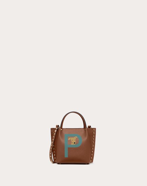 Valentino Garavani Rockstud Small Leather Shoulder Bag in Brown - Valentino  Garavani